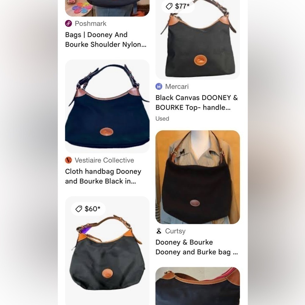 Vintage Dooney & Burke Denim And British Tan Leat… - image 4